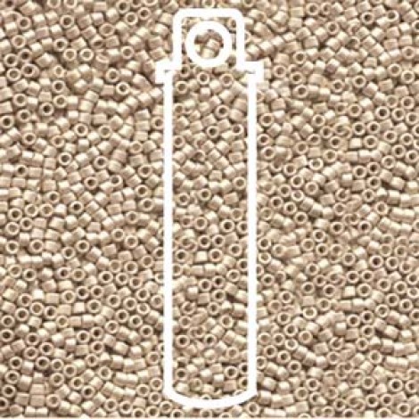 11/0 Delica Seed Beads - Galvanized Semi Frosted Champagne - 7.2gm