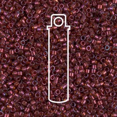 11/0 Delica Seed Beads - Dark Topaz Claret Luster - 7.2gm