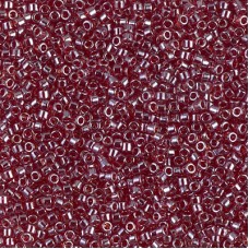 11/0 Delica Seed Beads - Transparent Dark Cranberry Luster - 7.2gm