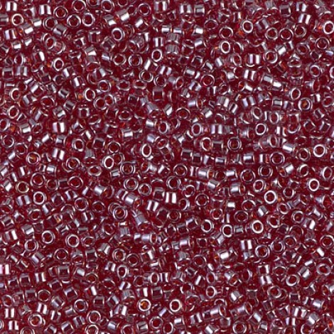 11/0 Delica Seed Beads - Transparent Dark Cranberry Luster - 7.2gm