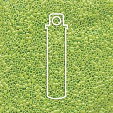 11/0 Delica Seed Beads -  Transparent Lime AB - 7.2gm