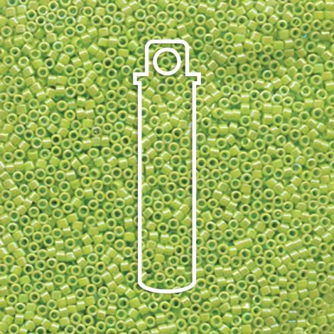 11/0 Delica Seed Beads - Transparent Lime AB - 7.2gm 11/0 Delica Seed Beads - Transparent Lime AB - 7.2gm