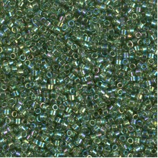 11/0 Delica Seed Beads -  Transparent Olive AB - 7.2gm