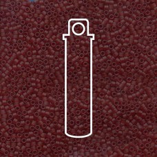 11/0 Delica Seed Beads - Matte Transparent Dark Cranberry - 7.2m