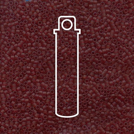 11/0 Delica Seed Beads - Matte Transparent Dark Cranberry - 7.2m