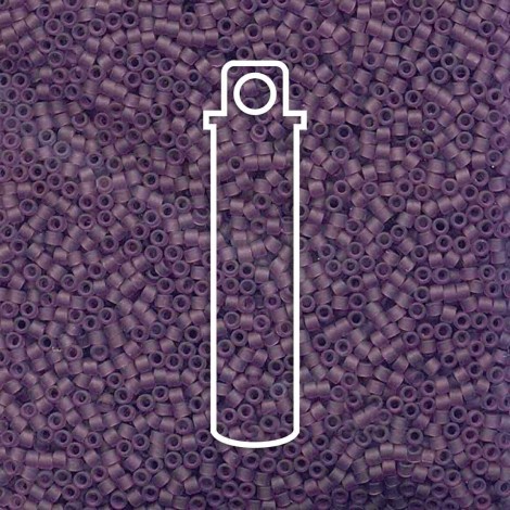 11/0 Delica Seed Beads - Matte Transparent Light Amethyst - 7.2gm 11/0 Delica Seed Beads - Matte Transparent Light Amethyst - 7.2gm