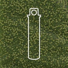 11/0 Delica Seed Beads - Matte Transparent Olive - 7.2gm