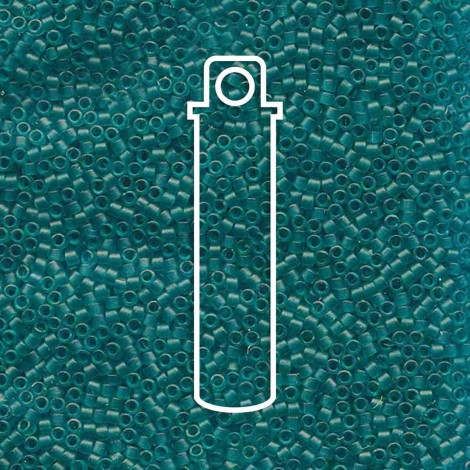 11/0 Delica Seed Beads - Matte Transparent Caribbean Teal - 7.2gm 11/0 Delica Seed Beads - Matte Transparent Caribbean Teal - 7.2gm