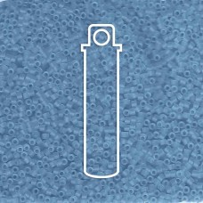 11/0 Delica Seed Beads - Matte Transparent Azure Blue - 7.2gm