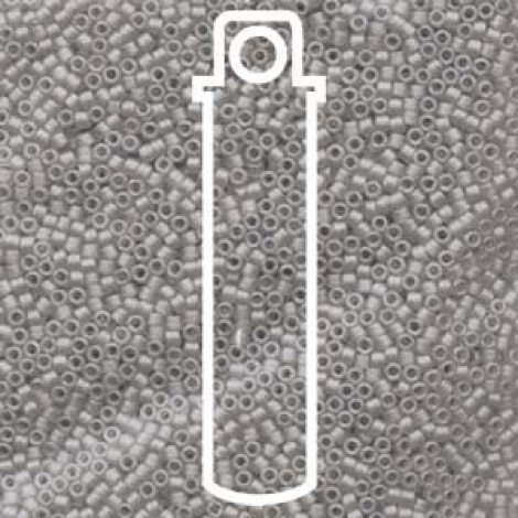 11/0 Delica Seed Beads - Matte Transparent Gray Mist - 7.2gm