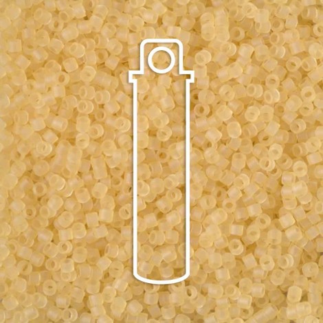 11/0 Delica Seed Beads - Matte Transparent Crystal Ivory - 7.2gm 11/0 Delica Seed Beads - Matte Transparent Crystal Ivory - 7.2gm