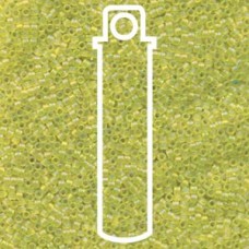 11/0 Delica Seed Beads - Matte Transparent Lime AB - 7.2gm