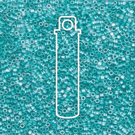 11/0 Delica Seed Beads - Matte Transparent Caribbean Teal AB - 7.2gm