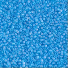 11/0 Delica Seed Beads - Matte Transparent Ocean Blue AB - 7.2gm