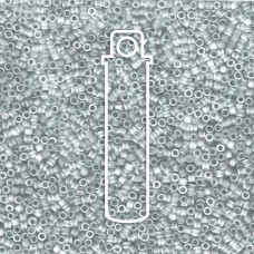 11/0 Delica Seed Beads - Matte Transparent Grey Mist AB - 7.2gm