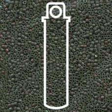 11/0 Delica Seed Beads - Opaque Dark Olive Luster Dyed - 7.2gm