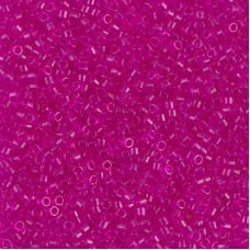 11/0 Delica Seed Beads - Dyed Transparent Fuchsia - 7.2gm