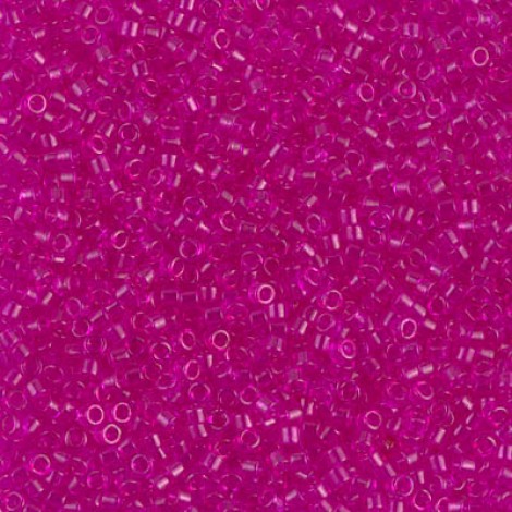 11/0 Delica Seed Beads - Dyed Transparent Fuchsia - 7.2gm 11/0 Delica Seed Beads - Dyed Transparent Fuchsia - 7.2gm