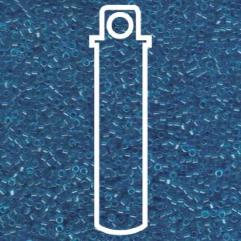 11/0 Delica Seed Beads - Dyed Transparent Capri Blue - 7.2gm 11/0 Delica Seed Beads - Dyed Transparent Capri Blue - 7.2gm