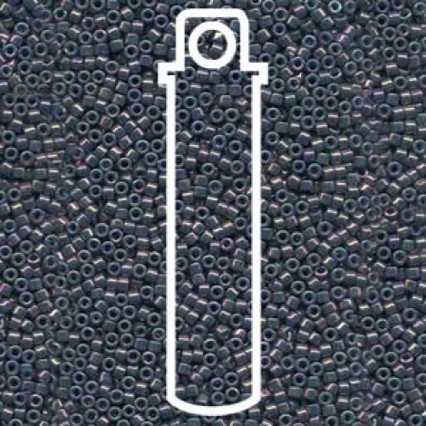 11/0 Delica Seed Beads - Op Purple Grey Rainbow Luster - 7.2gm 11/0 Delica Seed Beads - Op Purple Grey Rainbow Luster - 7.2gm