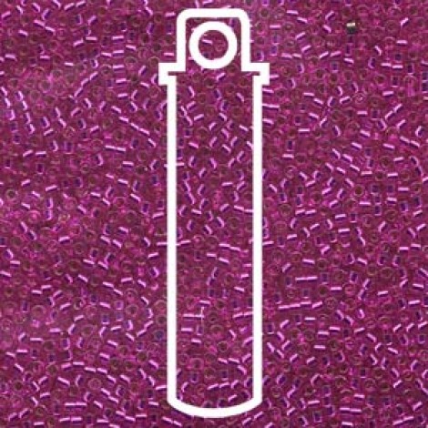 11/0 Delica Seed Beads - Silver Lined Bright Fuchsia - 7.6gm