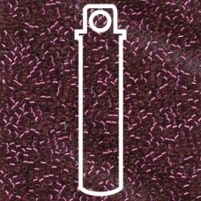 11/0 Delica Seed Beads - Dyed Silver Lined Dark Rose - 7.6gm
