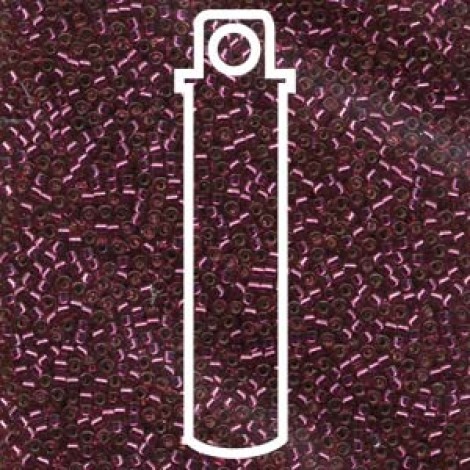 11/0 Delica Seed Beads - Dyed Silver Lined Dark Rose - 7.6gm