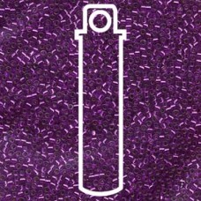 11/0 Delica Seed Beads - Dyed Silver Lined Bright Violet - 7.2gm