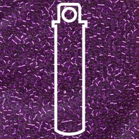 11/0 Delica Seed Beads - Dyed Silver Lined Bright Violet - 7.2gm 11/0 Delica Seed Beads - Dyed Silver Lined Bright Violet - 7.2gm