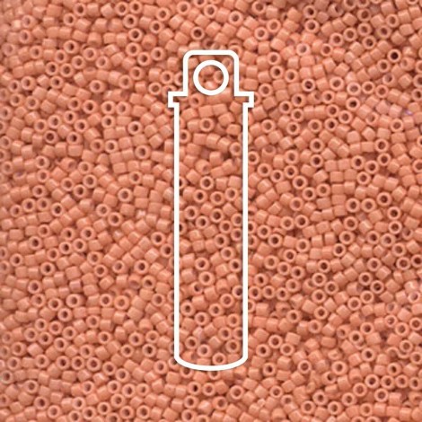 11/0 Delica Seed Beads - Dyed Opaque Peach - 7.2gm 11/0 Delica Seed Beads - Dyed Opaque Peach - 7.2gm