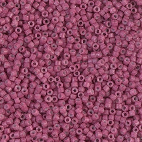11/0 Delica Seed Beads - Dyed Opaque Wine - 7.2gm 11/0 Delica Seed Beads - Dyed Opaque Wine - 7.2gm