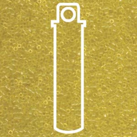 11/0 Delica Seed Beads - Transparent Pale Yellow - 7.2gm 11/0 Delica Seed Beads - Transparent Pale Yellow - 7.2gm