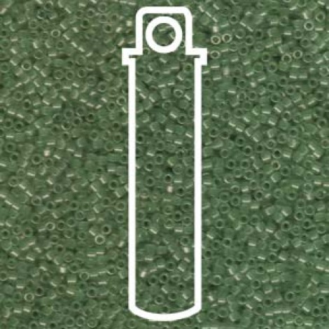 11/0 Delica Seed Beads - Transparent Light Moss Green - 7.2gm 11/0 Delica Seed Beads - Transparent Light Moss Green - 7.2gm