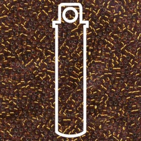 11/0 Delica Seed Beads - Silverlined Amber - 7.2g 11/0 Delica Seed Beads - Silverlined Amber - 7.2g