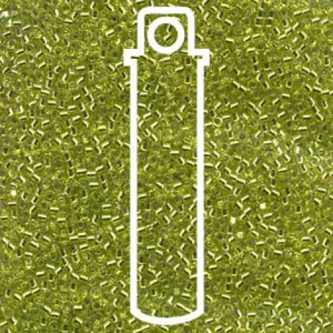11/0 Delica Seed Beads - Silverlined Chartreuse - 7.2gm 11/0 Delica Seed Beads - Silverlined Chartreuse - 7.2gm