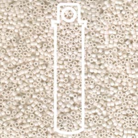 11/0 Delica Seed Beads - Opaque Bisque White - 7.2gm 11/0 Delica Seed Beads - Opaque Bisque White - 7.2gm