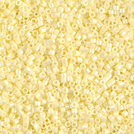 11/0 Delica Seed Beads - Opaque Pale Yellow AB