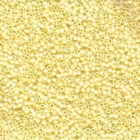 11/0 Delica Beads - Matte Opaque Pale Yellow - 50gm Bulk Bag
