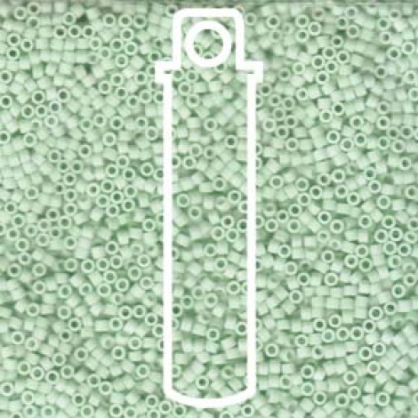 11/0 Delica Beads - Matte Opaque Light Mint - 7.6gm 11/0 Delica Beads - Matte Opaque Light Mint - 7.6gm