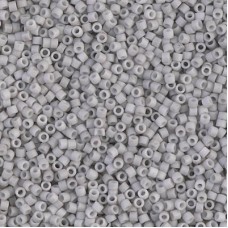 11/0 Delica Seed Beads - Matte Opaque Light Smoke