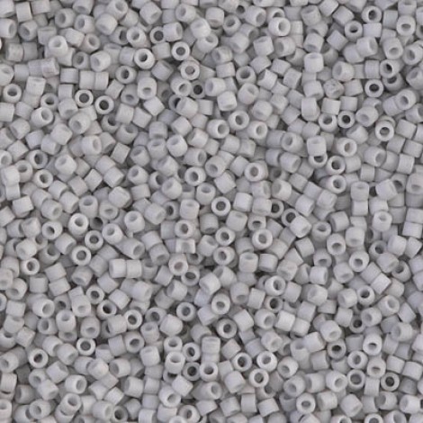 11/0 Delica Seed Beads - Matte Opaque Light Smoke
