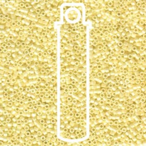 11/0 Delica Beads - Opaque Pale Yellow Ceylon - 7.6gm 11/0 Delica Beads - Opaque Pale Yellow Ceylon - 7.6gm