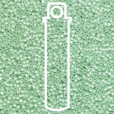 11/0 Delica Beads - Opaque Light Mint Ceylon - 7.2gm 11/0 Delica Beads - Opaque Light Mint Ceylon - 7.2gm