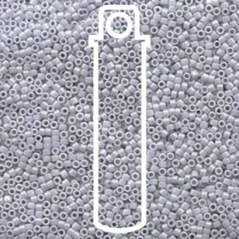 11/0 Delica Beads - Opaque Ghost Grey Luster - 7.2gm 11/0 Delica Beads - Opaque Ghost Grey Luster - 7.2gm