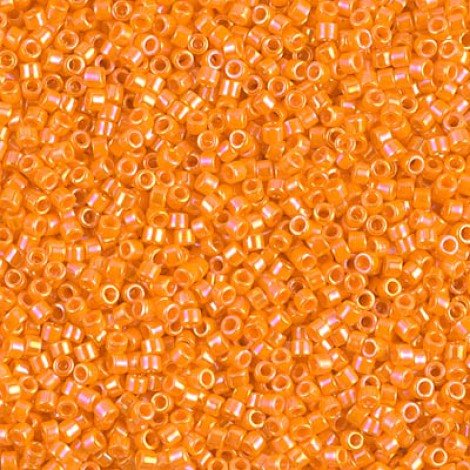 11/0 Delica Beads - Opaque Mandarin AB - 7.2gm 11/0 Delica Beads - Opaque Mandarin AB - 7.2gm
