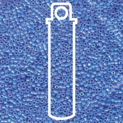 11/0 Delica Beads - Opaque Cyan Blue AB - 7.2gm
