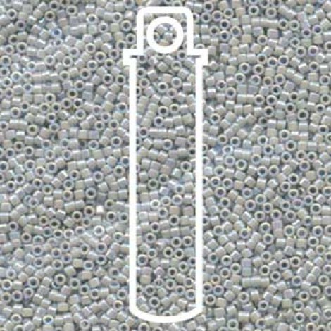 11/0 Delica Beads - Opaque Ghost Grey AB - 7.2gm