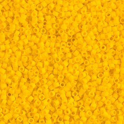 11/0 Delica Seed Beads - Matte Opaque Canary