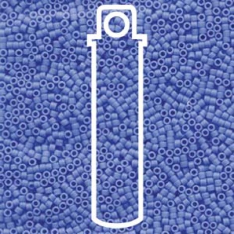 11/0 Delica Beads - Matte Opaque Cyan Blue - 7.2gm