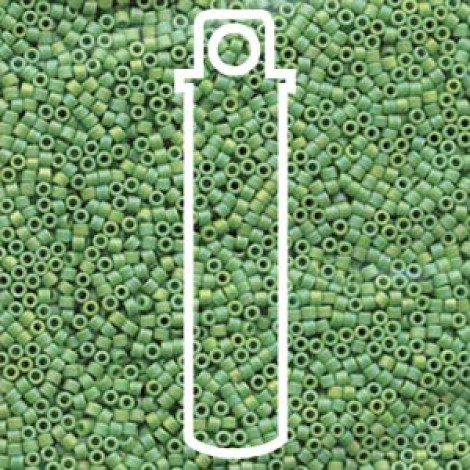 11/0 Delica Beads - Matte Opaque Avocado AB - 7.2gm 11/0 Delica Beads - Matte Opaque Avocado AB - 7.2gm
